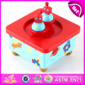 Colorful Dancing Box Carousel Mechanism Ballerina Wooden Music Toy W07b025